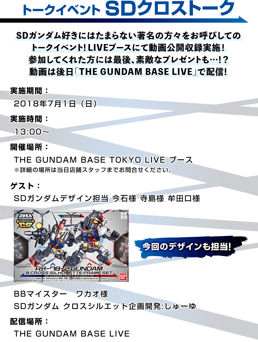 SDガンダム クロスシルエット発売記念！THE GUNDAM BASE期間限定イベント