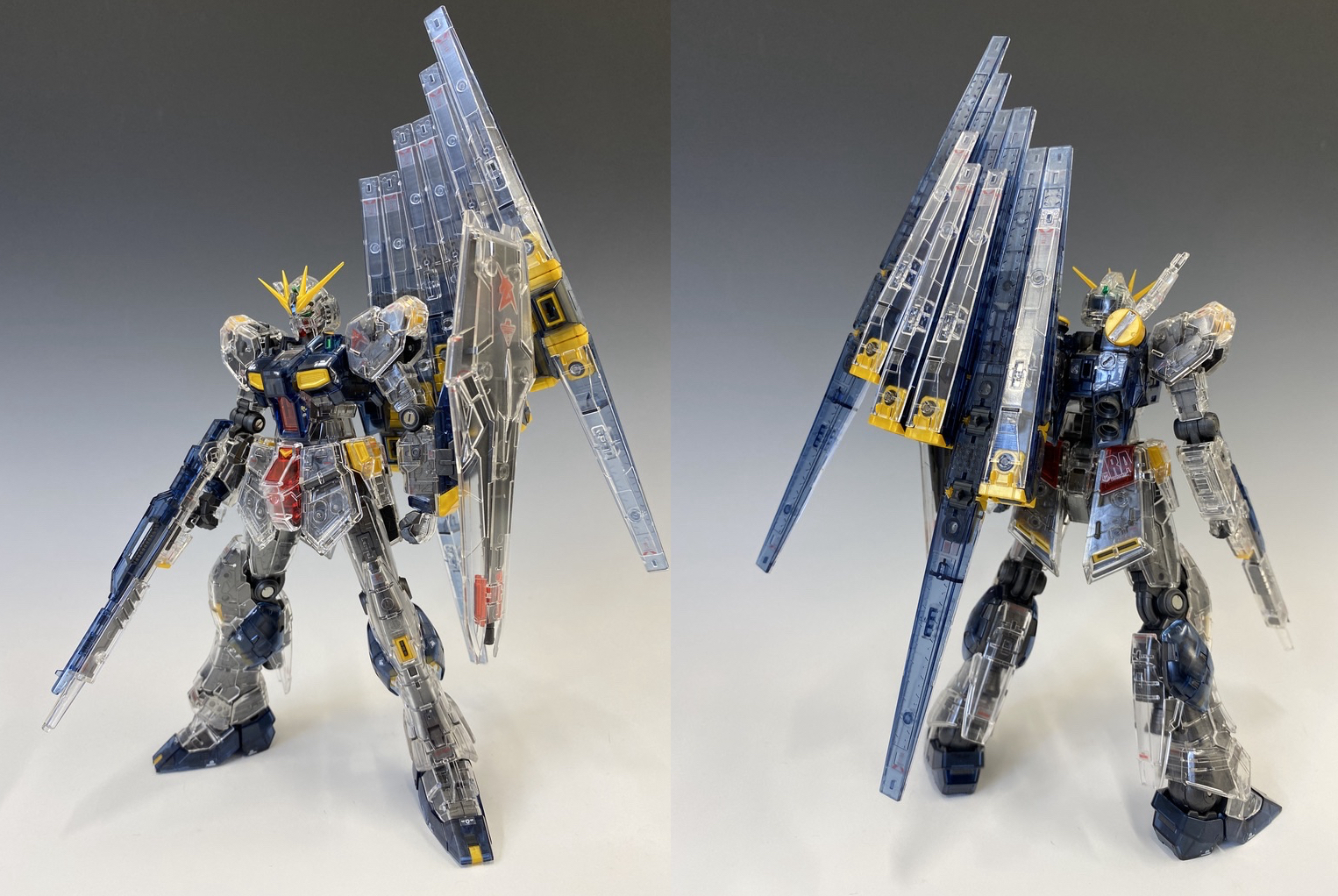 限定品レビュー】RG 1/144 νガンダムHWS [クリアカラー] − “THE ...