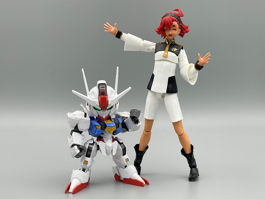 【水星の魔女】スレッタ・マーキュリー ＆ SDガンダムエアリアル