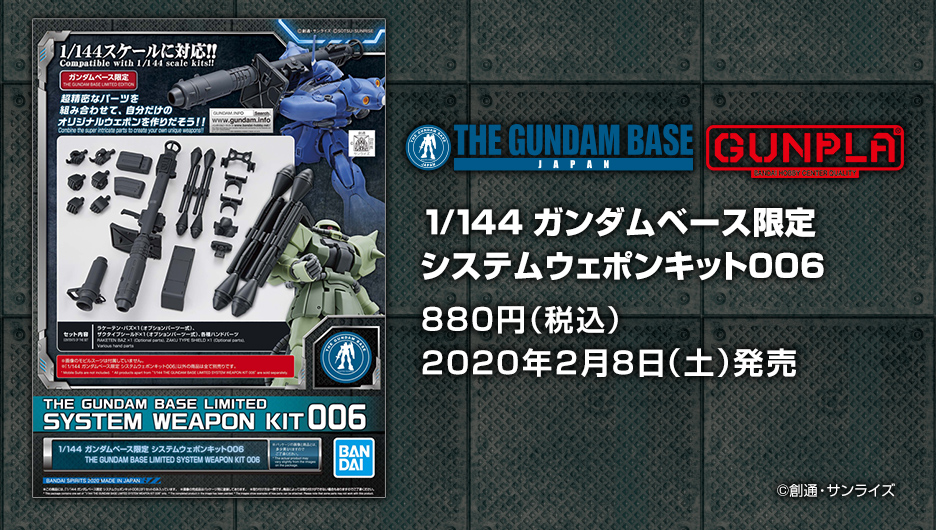 1/144 ガンダムベース限定 システムウェポンキット006