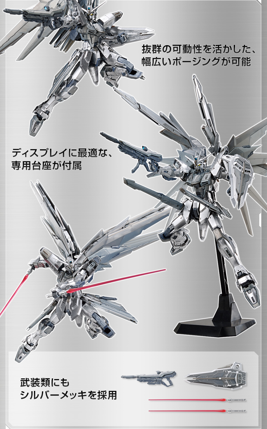 Silver Coating 1/100 The Gundam Base Limited Freedom Gundam Ver.2.0 MG 