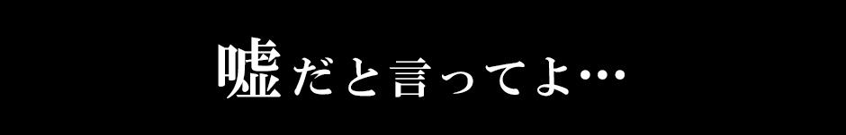 嘘だと言ってよ…