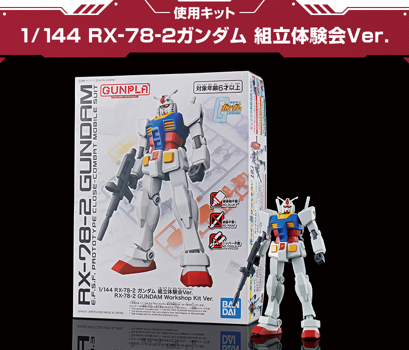 使用キット 1/144 RX-78-2ガンダム 組立体験会Ver.