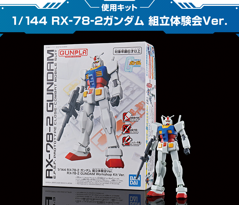 使用キット 1/144 RX-78-2ガンダム 組立体験会Ver.