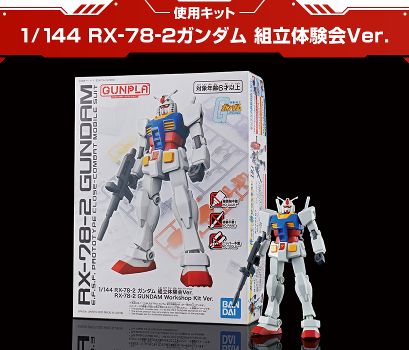 使用キット 1/144 RX-78-2ガンダム 組立体験会Ver.
