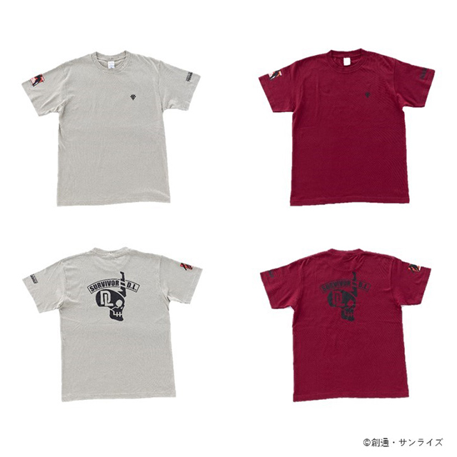 『ガンダムサンダーボルト』 Tシャツ ダリル・ローレンツver． シルバーグレー/バーガンディ（S～XL